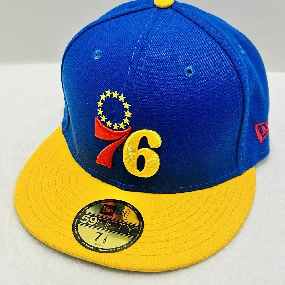 New‎ Era Philadelphia 76ers Blue 2-Tone 59FIFTY Fitted Hat Cap 7 1/8 NBA